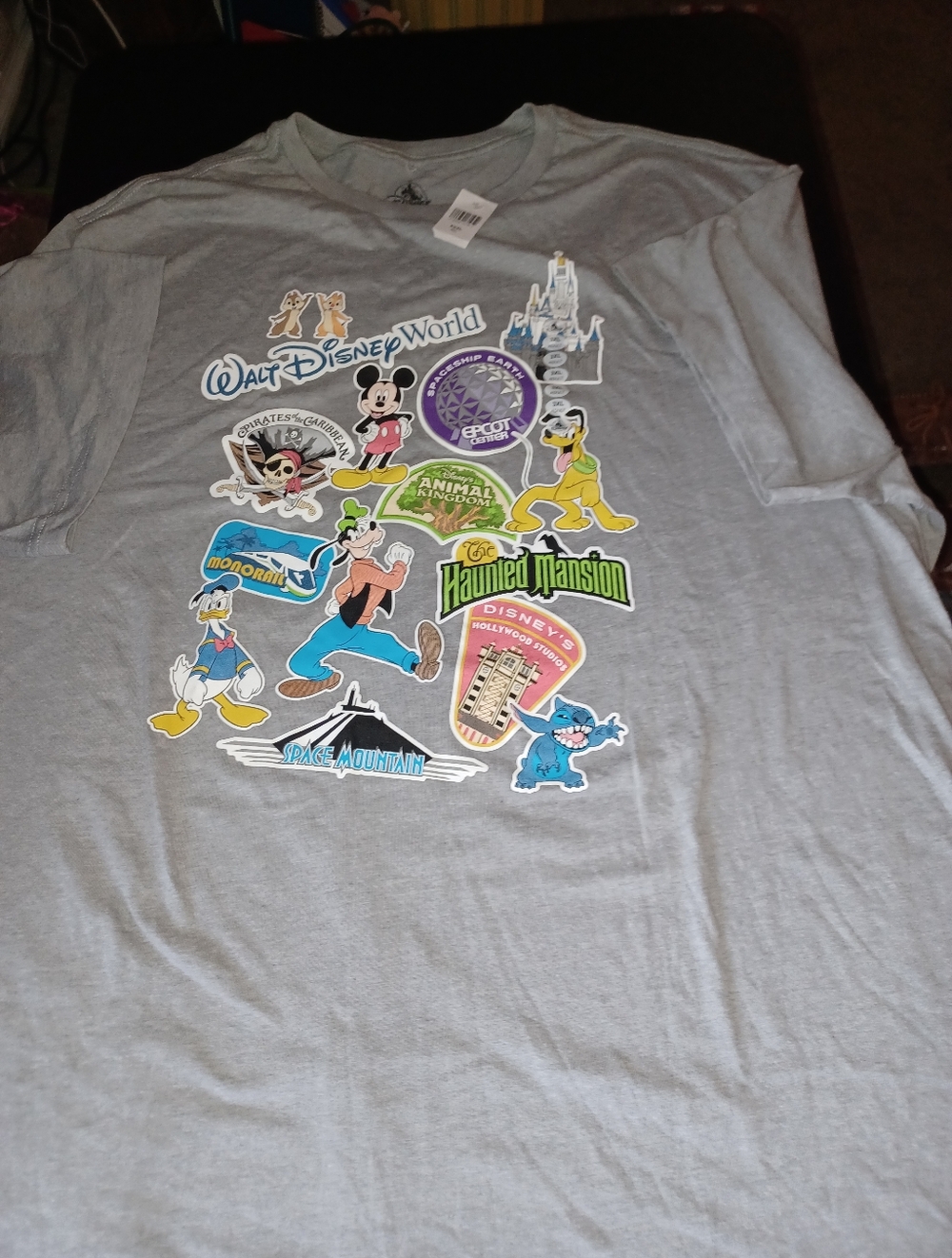 Walt Disney World Shirt Big And Tall Size 3XL  Gray 3X New With Tags Unisex